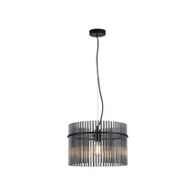 Pendul Searchlight Swizzle metal, sticla, negru, fumuriu, E27, 60W - 55621SM