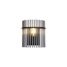 Aplica de perete Searchlight Swizzle metal, sticla, negru, fumuriu, E27, 60W - 55625SM