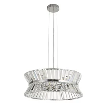 Pendul Searchlight UPTOWN metal, cristal, crom, transparent, G9 - 59410-7CC