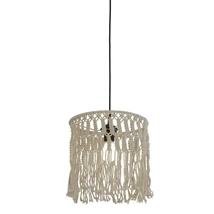 Pendul Searchlight BAHAMA macrame, alb, E27 - 60471CW