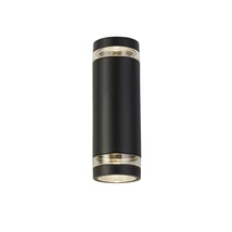Aplica de prete exterioara Searchlight AUSTIN metal, acril, negru, GU10, IP44 - 61100BK