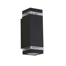 Aplica de prete exterioara Searchlight HOUSTON metal, acril, negru, GU10, IP44 - 61101BK