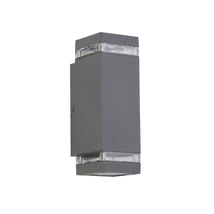 Aplica de prete exterioara Searchlight HOUSTON metal, acril, gri, GU10, IP44 - 61101GY