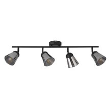 Spot Searchlight MEGA metal, sticla, negru, fumuriu, E14 - 61170-4SM
