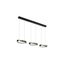 Pendul Searchlight AERIAL metal, negru, alama, alb,  LED, 35W, 3000K, 1676 Lm - 62330-3GO