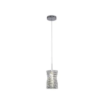 Pendul Searchlight Modena metal, cristal, crom, transparent, LED, 9W, 777lm, 4000K - 65811CC