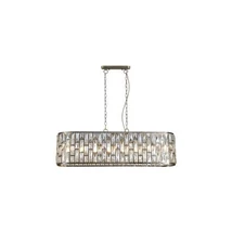 Pendul Searchlight Bijou metal, sticla, alama, sampanie, E14, 40W - 65818-8AB