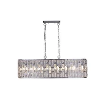 Pendul Searchlight Bijou metal, sticla, crom, transparent, E14, 40W - 65818-8CC