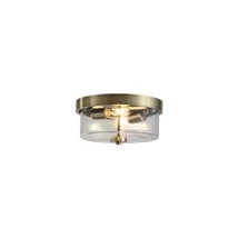 Plafoniera Searchlight Preston metal, sticla, alama, transparent, E27, 60W - 66210-2AB