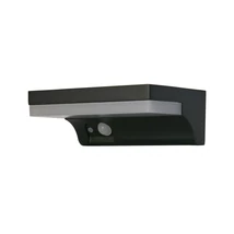 Lampa solara cu senzor de miscare Searchlight SOLAR metal, plastic negru, alb, LED, 3000K, 2W, 235lm, IP54 - 67417BK