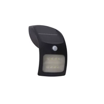 Lampa solara cu senzor de miscare Searchlight SOLAR metal, plastic negru, alb, LED, 3000K, 1.8W, 180lm, IP44 - 67420BK-PIR