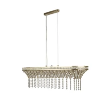 Pendul Searchlight GEMMA metal, cristal, alama, transparent, G9 - 68510-8SB