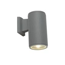 Aplica de perete exterioara Searchlight HAMBURG metal, sticla, gri, transparent, E27, IP54 - 6871GY