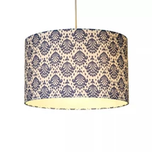Abajur Searchlight June textil, albastru, B22, E14, E27 - 68721