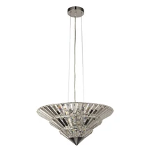 Pendul Searchlight SAVANNAH metal, cristal, crom, G9 - 73918-8CC
