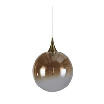Pendul Searchlight ALCHEMY metal, sticla, negru, chihlimbar, LED, 5W,  3000K, 292 Lm - 76410BK