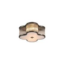 Plafoniera Searchlight Lotus metal, sticla, alama, transparent, E14, 40W - 77210-2AB