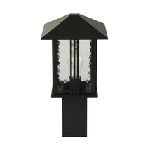 Lampadar exterior Searchlight VENICE metal, sticla, negru, E27, IP44 - 7925-450