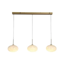 Pendul Searchlight Confetti metal, sticla, auriu, alb, LED, 25W, 2380lm, 3000K - 80823-3GO