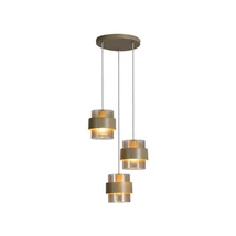 Pendul Searchlight Royal metal, sticla, nisip, chihlimbar, E27, 60W - 82433-3SA