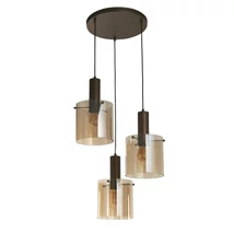 Pendul Searchlight SWEDEN metal, sticla, moca, alama, E27 - 88910-3MO