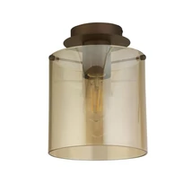 Plafoniera Searchlight SWEDEN metal, sticla, maro, chihlimbar,E27 - 88911-1MO