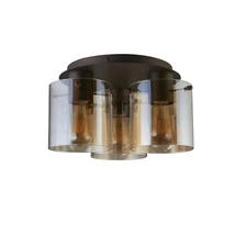 Plafoniera Searchlight SWEDEN metal, sticla, maro, chihlimbar,E27 - 88911-3MO