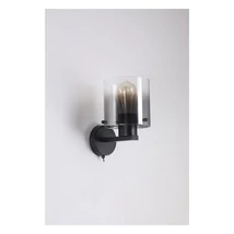 Aplica de perete Searchlight SWEDEN metal, sticla, negru, fumuriu, E27 - 88912-1BK