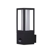 Aplica de perete exterioara cu senzor de miscare Searchlight AVENUE metal, plastic, negru, alb, GU10, IP44 - 91251-1BK-PIR
