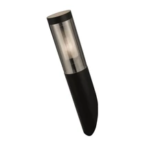 Aplica de perete exterioara Searchlight BATTON metal, plastic, negru, fumuriu, E27, IP44 - 93901BK