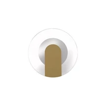 Aplica de perete Searchlight Target metal, acril, auriu, opal, LED, 7W, 870lm, 3000K - 95410GO