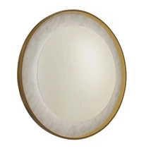 Aplica de perete Searchlight LUXO metal, marmura, oglinda, auriu, alb, LED, 17W, 2700-4000K, 305 Lm - 96060GO