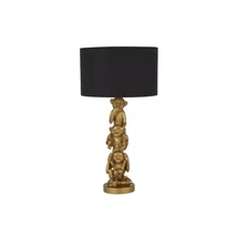 Veioza Searchlight MONKEY rasina, tesatura, auriu, negru, E27 - EU1030GO