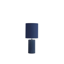 Veioza Searchlight GROOVE ceramic, textil, albastru, E14 - EU22353AZ