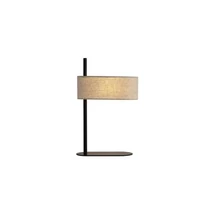 Veioza Searchlight Hessian metal, textil, negru, alb, E27, 60W - EU30501BK