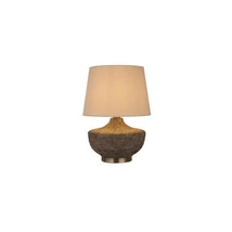 Veioza Searchlight Avaya ceramic, textil, maro, bej, E27, 60W - EU44210AB