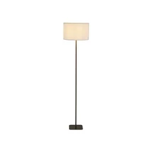Lampadar Searchlight Chelsea metal, textil, maro, alb, E27, 60W - EU50502LT