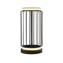 Veioza Searchlight CIRCOLO metal, plastic, negru, alb, LED, 3000K, 12W, 365lm - EU54210-1BK