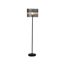 Lampadar Searchlight Swizzle metal, sticla, negru, fumuriu, E27, 60W - EU55626SM