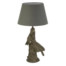 Veioza Searchlight PARROT rasina, tesatura, argintiu, gri, E27 - EU60112