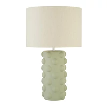 Veioza Searchlight BOBBLE ceramica, tesatura, verde, alb, E14 - EU60194