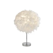 Veioza Searchlight Hattie metal, penita, crom, alb, E14, 60W - EU60392CC