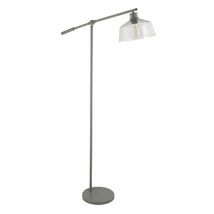 Lampadar Searchlight CANTEBURY metal, sticla, gri, transparent, E27 - EU60998GY