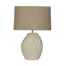 Veioza Searchlight ADELAIDE rasina, textil, crem, E27 - EU61520CR