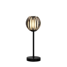 Veioza Searchlight Blossom metal, acril, negru, fumuriu, G9, 33W - EU6533-1BK