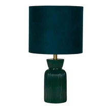 Veioza Searchlight Tia ceramic, textil, verde, E14, 60W - EU66033EM