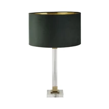 Veioza Searchlight SCARBOROUGH metal, cristal, catifea, alama, transparent, verde, E27 - EU67522GR