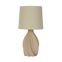 Veioza Searchlight TWIST ceramic, textil, crem, E14 - EU74210CR