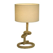 Veioza Searchlight Rope textil, maro, alb, E27, 60W - EU78410