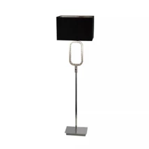 Lampadar Searchlight Aura metal, textil, crom, negru, E27, 60W - EU7959CC